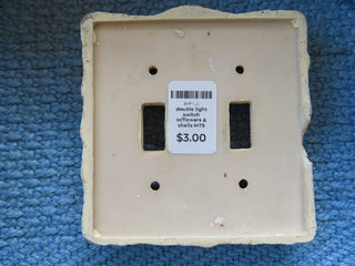 double light switch w/flowers  & shells MTS|99791