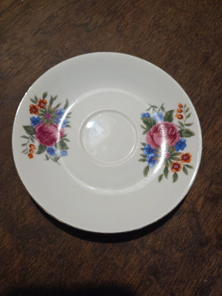 Vtg Floral Teacup Saucer- China