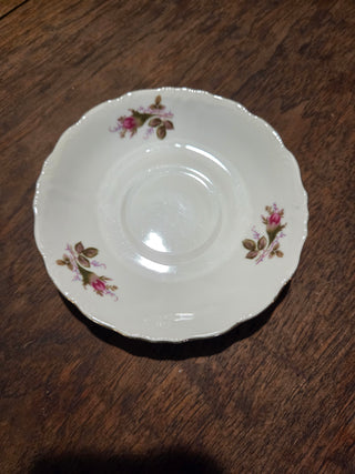 Vtg Moss Rose Teacup Saucer