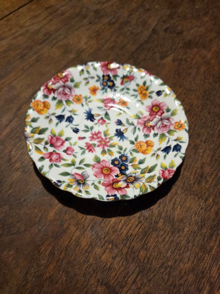 Vtg Floral Chintz Teacup Saucer