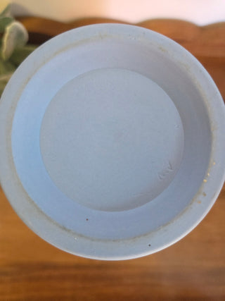 Wedgwood Blue Jasperware NeoClassical Spill Vase 6.5"