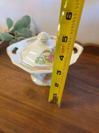 Vtg Covered Sugar Bowl by P.T. Tirschenreuth "Fairmont"