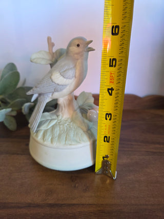 Vtg Ceramic Bird Music Box- Plays "Greensleaves"