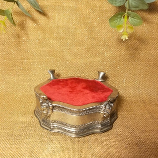 Vtg Silver-Plated British Jewelry Box