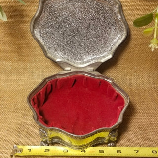 Vtg Silver-Plated British Jewelry Box