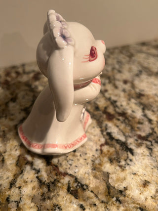 Vintage Spring Bunny with Purple Flowers    MTS