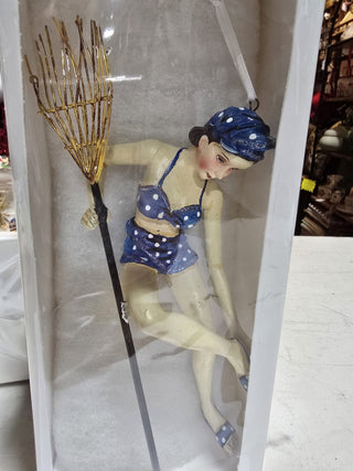 Vintage Pin Up Girl Ornament - LL - RCD