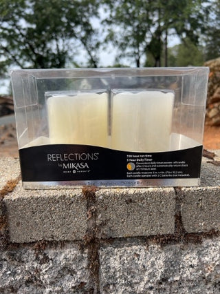 NEW Mikasa Reflections Home Accents flameless LED pillar candles