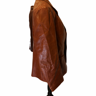 Vtg. Alder Brown Western Style Leather Jacket-RSV