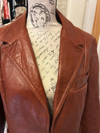 Vtg. Alder Brown Western Style Leather Jacket-RSV