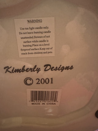 Vintage 2001 Kimberly Design 12" Tall Ceramic tea light #63 VV MTS|111674