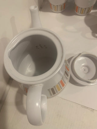 MCM Noritake Tea pot & 6 cups MadiGras MTS|135033