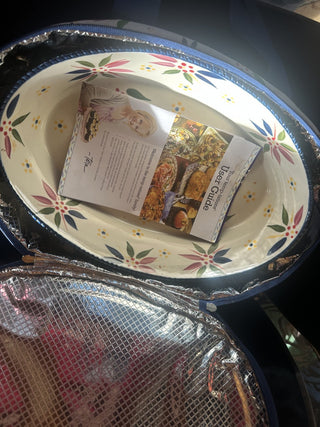 Temp-tations Blue floral pattern bake and Pack -n-Go set #62 VV MTS