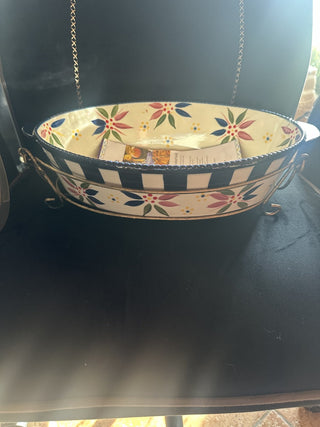 Temp-tations Blue floral pattern bake and Pack -n-Go set #62 VV MTS