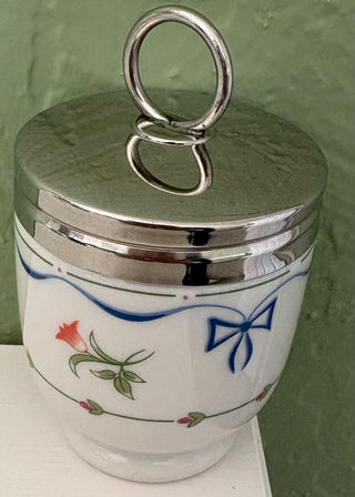 Rare  Royal Worcester small egg coddler ribbons and bows rsv
