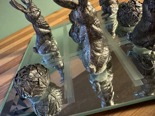 VTG Metzke Pewter Rabbits/Cabbage MTS|115403