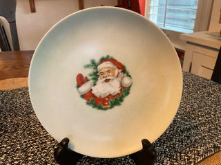 Vintage hand painted Santa plate MTS|122521