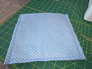 Handmade potholder/ hot pad with denim pocket