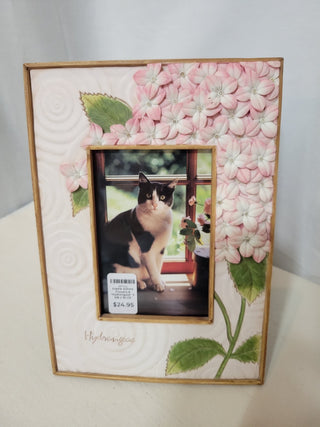 Frame w/Pink Flowers & "Hydrangeas" 7-5/8 x 10-1/2" RCD|81982