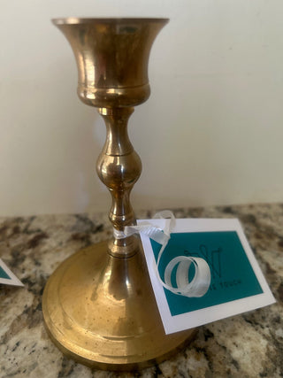 Vintage Brass Candle Holders, Set of 2   MTS
