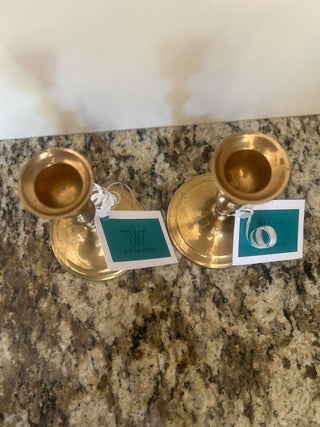Vintage Brass Candle Holders, Set of 2   MTS