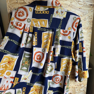 Vintage - Carl Lawrence Graphic Print Long Sleeve (2X)