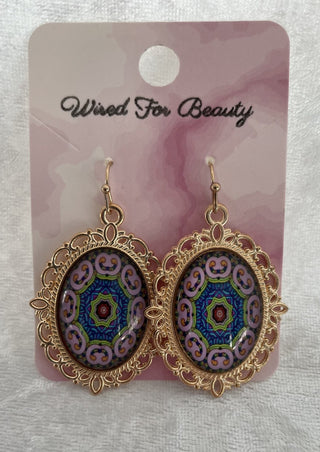 ornate oval earrings RSV