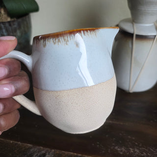 Glazed Tan/Brown Creamer