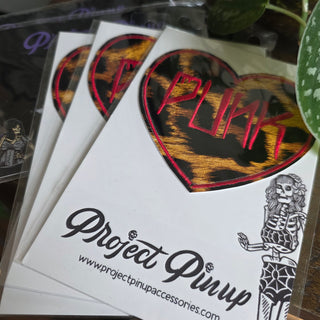 Project Pinup Patch - PUNK Leopard heart