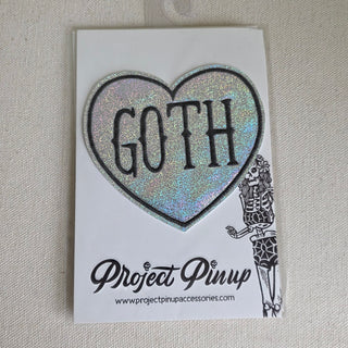 Project Pinup Patch - Holo GOTH Heart