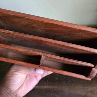 Indian Wood Carved Mail/Letter Holder