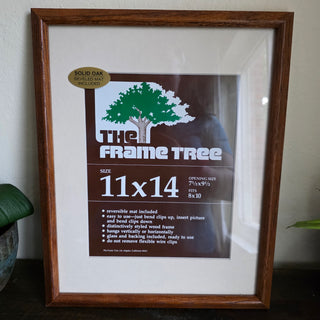 #68 ART SALE - Solid Oak Matted Frame (11x14)