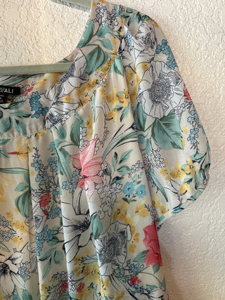 12F Roz & Ali Floral Blouse Size 2X MTS|65085