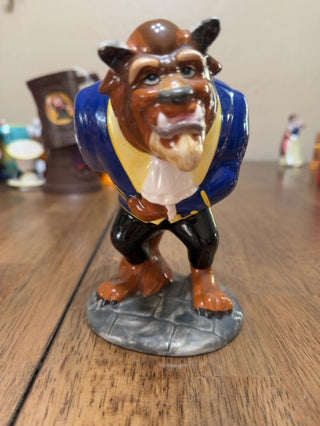 Rare Vintage Disney Japan Beauty & The Beast, Beast Figure Porcelain Figurine 6"