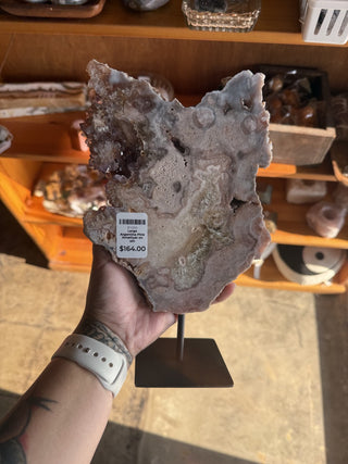 Large Argentina Pink Amethyst on pin RSV|106672