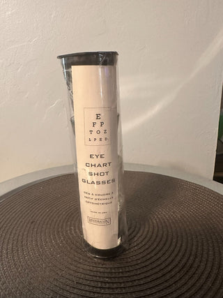 Shot Glasses set 4 NIP Eye Chart MTS