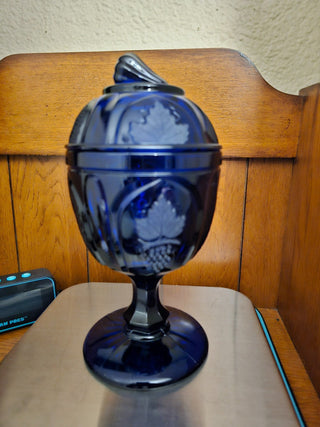 Vintage Cobalt Blue Candy Dish