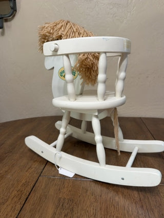 Vintage 1986 Coleco Cabbage Patch Kids Wooden Rocking Horse