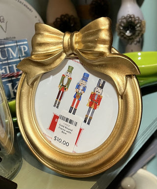 Gold Round Frame with Bow RCD