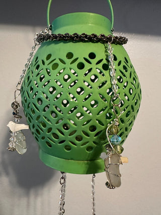 Suncatcher Lantern Metal Green Globe  MTS|134098