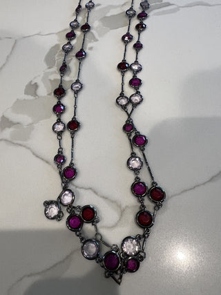 Talbot long necklace Gunmetal MTS|58806