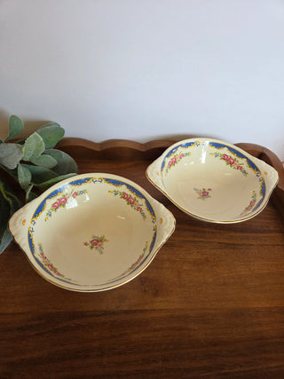 Vtg Homer Laughlin Eggshell Nautilus Salad Bowls (2)