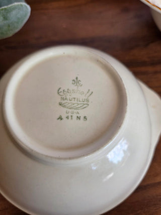 Vtg Homer Laughlin Eggshell Nautilus Salad Bowls (2)
