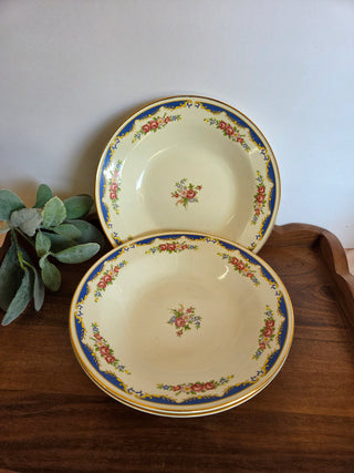 Vtg Homer Laughlin Eggshell Nautilus Soup Bowls Set Of 3