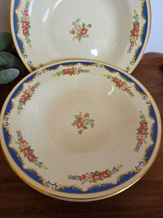 Vtg Homer Laughlin Eggshell Nautilus Soup Bowls Set Of 3
