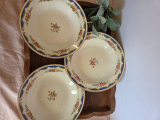 Vtg Homer Laughlin Eggshell Nautilus Soup Bowls Set Of 3