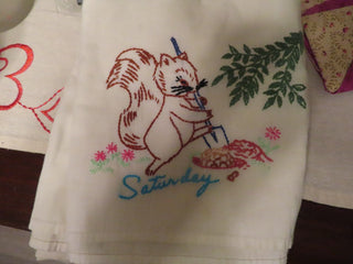 Cotton Hand embroidered dish towel MTS