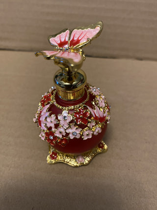 Pink red Butterfly 1 oz Perfume Bottle w/wand RSV|80863