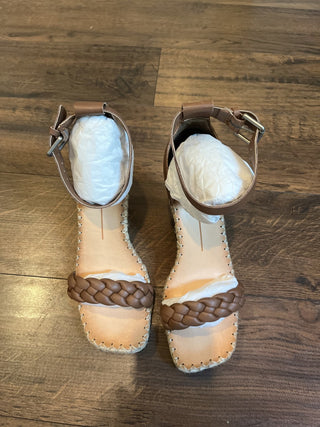 NEW, Dolce Vita Nilton Espadrille Wedge Heels Brown Leather Size 9 - RCD|118945