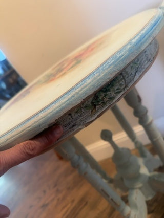 Hand painted Victorian side tables